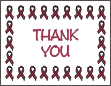Maroon Awareness Thank You Card