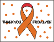 Leukemia & Kidney Cancer Awareness Thank You Card