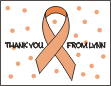 Peach Awareness Thank You Card