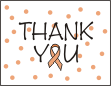 Peach Awareness Thank You Card