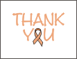 Peach Awareness Thank You Card