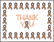 Peach Awareness Thank You Card