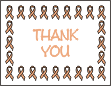 Peach Awareness Thank You Card