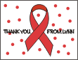 Red Awareness Thank You Card