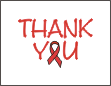 Red Awareness Thank You Card