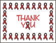Red Awareness Thank You Card