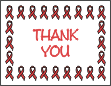 Red Awareness Thank You Card