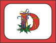 D Initial Chirstmas Holiday Note Card