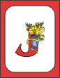 J Initial Chirstmas Holiday Note Card