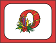 O Initial Christmas Holiday Note Card