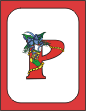 P Initial Chirstmas Holiday Note Card