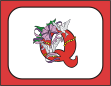 Q Initial Christmas Holiday Note Card