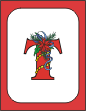 T Initial Christmas Holiday Note Card