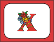 X Initial Christmas Holiday Note Card