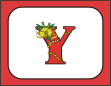 Y Initial Chirstmas Holiday Note Card