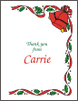 Bells and Holly Thank You Note Card