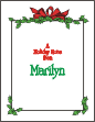 Bows and Holly Thank You Note Card