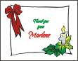 Candle and Bow Thank You Note Card