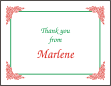 Holiday Fancy Corners Note Card