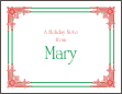 Holiday Fancy Corners Note Card