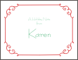 Holiday Fancy Corners Note Card