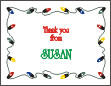 String of Light Holiday Thank You Note Card