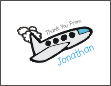 Airline Ticket Thank You Card