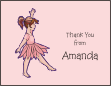 Ballerina Girl 2 Thank You Card