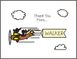 Banner Plane with Birds Thank You Card