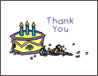 Birthday Stuff Thank You Card