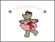 Bear Heart Birthday Thank You Card