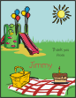 Picnic Playground Thank You Card