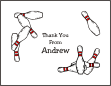 Bowling Pins Thank You Card