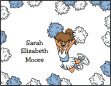 Cheerleader Blue and White Thank You Card