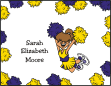 Cheerleader Navy and Gold Thank You Card