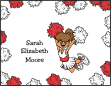 Cheerleader Red and White Thank You Card