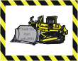Construction Bulldozer Thank You Card