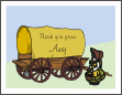 Covered Wagon Thank You Card
