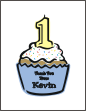 Cupcake 1 Boy Thank You Card