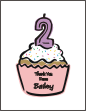 Cupcake 2 Girl Thank You Card