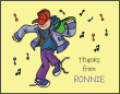 Dance Party Boy Thank You Card