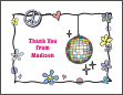 Disco Party Thank You Card