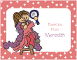 Dress Up Girl 1 Thank You Card