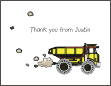 Dump Truck 2 Thank You Card