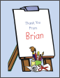 Art Easel Thank You Card