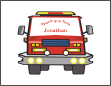 Big FireTruck Thank You Card