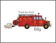 FireTruck 2 Thank You Card