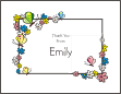 Flowers and Butterflies Thank You Card