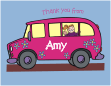 Gymnastics on a Bus Thank You Note