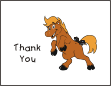 Horsies Thank You Card